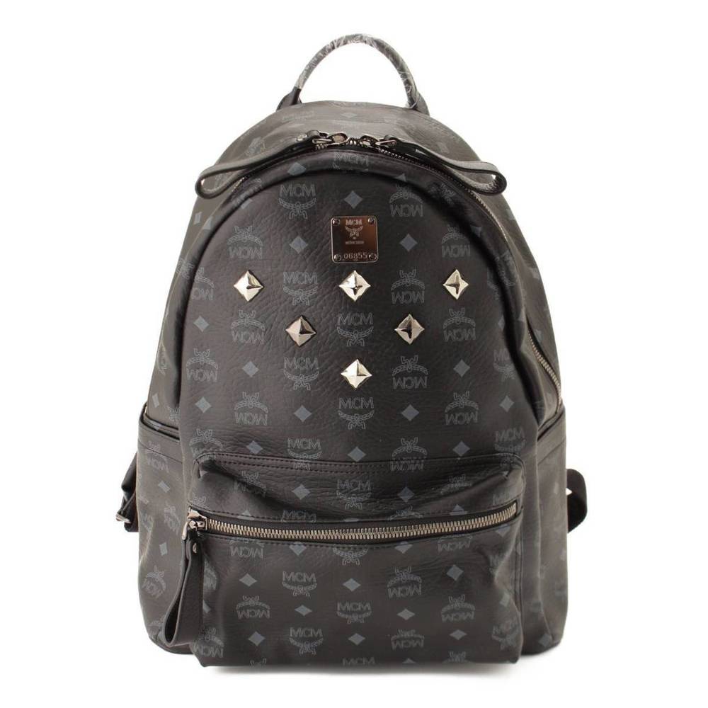 Mcm Backpack Rucksack Logogram Studded Black - image 1